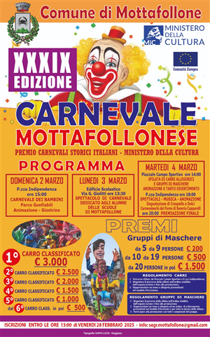 Carnevale Mottafollonese 2025 - XXXIX Edizione